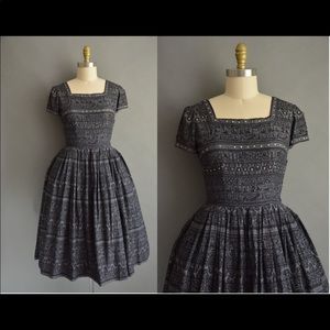 Vintage 1950s cotton dress